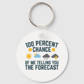 私があなたに予測を伝える可能性は100% キーホルダー (正面)