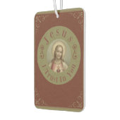 私があなたに信頼するイエスの聖なるハート カーエアーフレッシュナー (左)