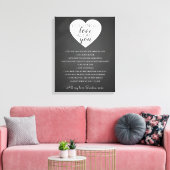 私があなたに対して好きなこと、愛する理由 キャンバスプリント (インサイチュ (リビング))