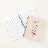 私があなたに愛するものバレンタインの贈り物 ノートブック (内部)