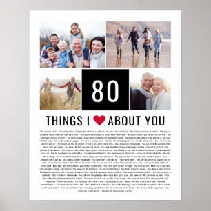 私があなたに愛する80もの 80誕生日 ポスター