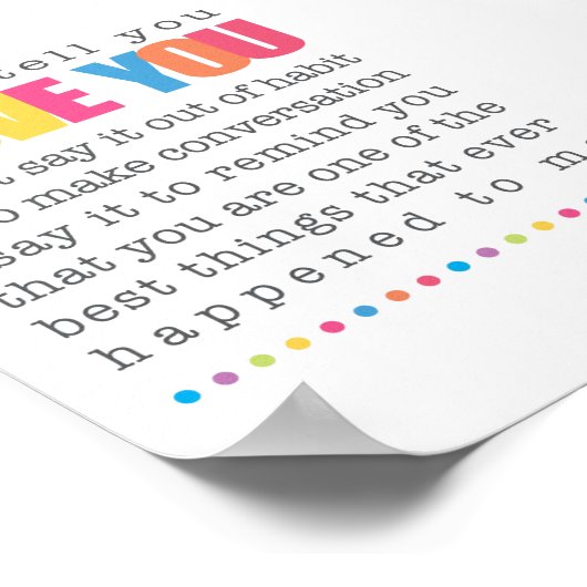 私があなたに言えば、私はあなたを愛しているポスター ポスター (角)