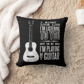 私があなたに音楽ギターを聞いているように見て下さい クッション (ブランケット)