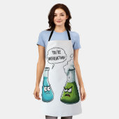 私があなたは考えおたく科学を過剰おもしろいに反応 エプロン (着用した状態)