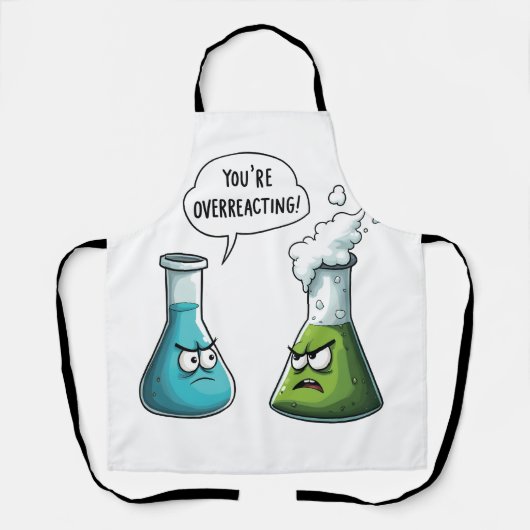 私があなたは考えおたく科学を過剰おもしろいに反応 エプロン (正面)
