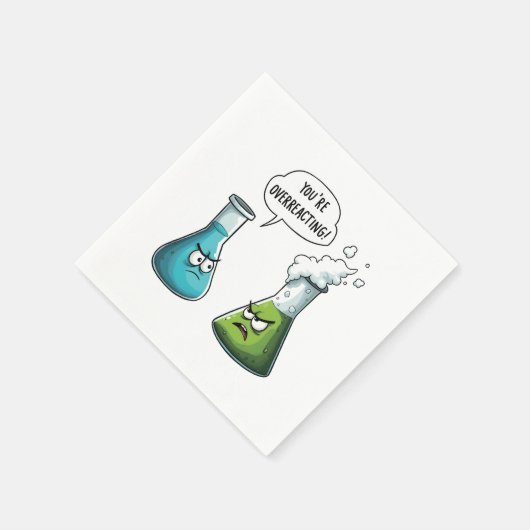 私があなたは考えおたく科学を過剰おもしろいに反応 スタンダードカクテルナプキン (角)