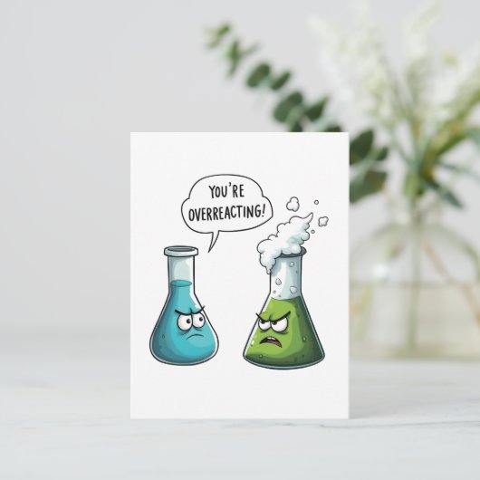 私があなたは考えおたく科学を過剰おもしろいに反応 ポストカード (スタンド正面)