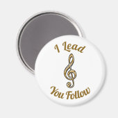 私があなたを導く音楽後を追先生金ゴールドありがとう マグネット (正面/裏面)