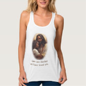 私があなたを愛したように互いを愛し合う タンクトップ (正面)