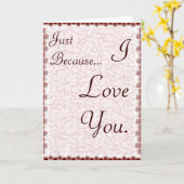 私があなたを愛しているからといって カード (黄色い花)