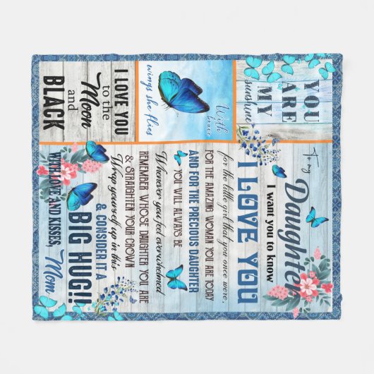 私があなたを愛していることを知って欲しいあなたは私のサンシャイン フリースブランケット (正面(横))