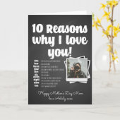 私があなたを愛している10の理由母の日の誕生日 カード (黄色い花)