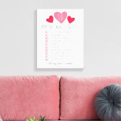 私があなたを愛する理由のすべては。私たちが愛する10の理由 キャンバスプリント (インサイチュ (リビング))