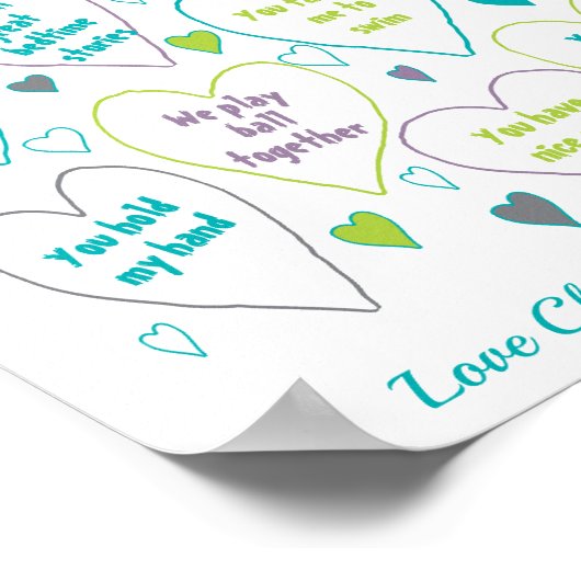 私があなたを愛する理由母の日の贈り物 ポスター (角)