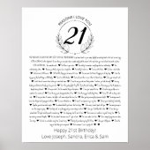 私があなたを愛する理由21歳の誕生日ポスター ポスター (正面)