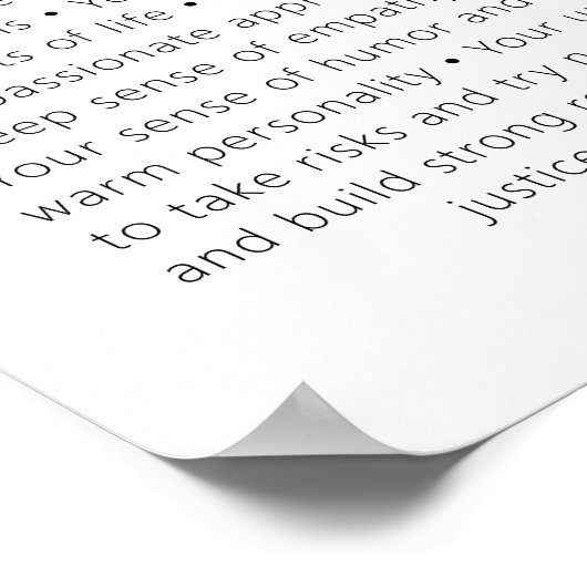 私があなたを愛する理由30歳モダンの誕生日プレゼント ポスター (角)