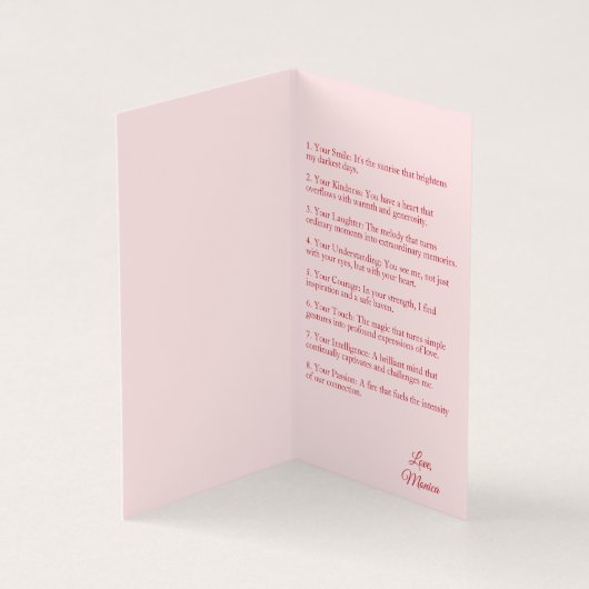 私があなたを愛する理由 |バカスタムンタインのカード (内部)