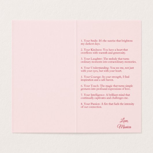 私があなたを愛する理由 |バカスタムンタインのカード (内部フラット)