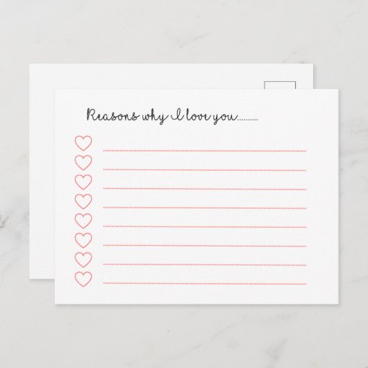 私があなたを愛する理由…............ ポストカード (正面/裏面)