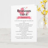 私があなたを愛する10理由バレンタインハート カード (黄色い花)