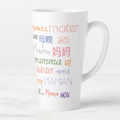 私があなたを母親と呼べる様々な方法を子宮に移す カフェラテマグ (右)