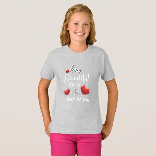 私があなたを見ると人生は良い Tシャツ (正面フル)