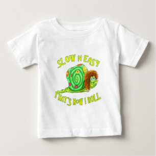私がいかに転がるかである簡単遅らせれば ベビーTシャツ