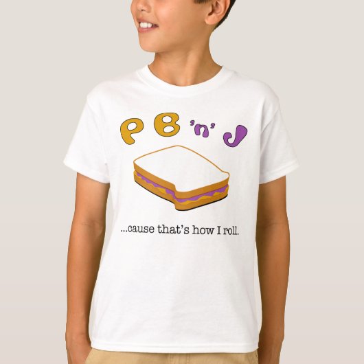 私がいかに転がるかであるPBJの…原因。 子供の信号器のティー Tシャツ (正面)