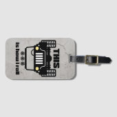 私がいかに転がるかオフロード| 4x4はクローラートラックを揺すります ラゲッジタグ (正面横)