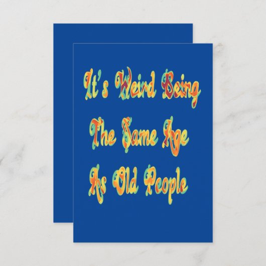 私がいないと退屈な人生を認めるヴィンテージ サンキューカード (正面/裏面)