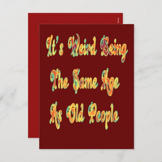 私がいないと退屈な人生を認めるヴィンテージ シーズンポストカード (正面/裏面)