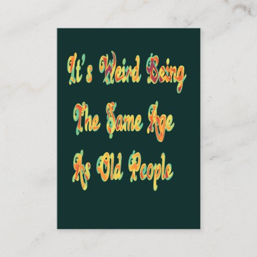 私がいないと退屈な人生を認めるヴィンテージ 名刺 (正面)