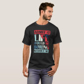 私がいなければ退屈な人生を認めるレトロ1 Tシャツ (正面フル)