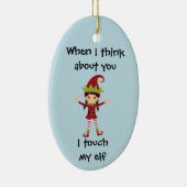 私がおもしろいお考え前の事で私は小妖精や小人をTouch セラミックオーナメント (右)