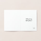 私がおもしろいな新婦付添人かメイド・オブ・オーナー（花嫁付き添い人） |の小便をする間、 箔カード (内部)