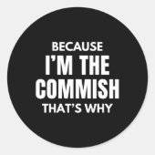 私がおもしろいファンタジーだからサッカーのコミッショナー ラウンドシール (正面)