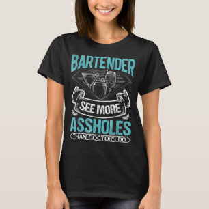 私がおもしろい人々のウェイトレスを撮影したバーキーパー Tシャツ