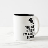 私がおもしろい先生だって怖がらせるわけにはな退職したい ツートーンマグカップ (正面右)