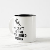 私がおもしろい先生だって怖がらせるわけにはな退職したい ツートーンマグカップ (正面左)