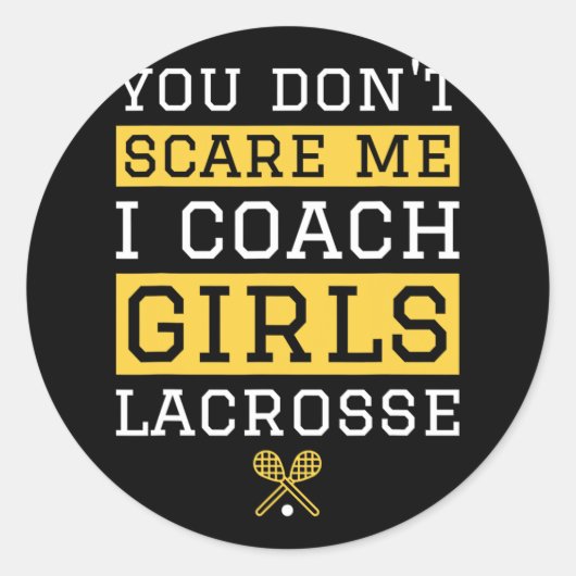 私がおもしろい女の子ギフトラクロをコーチする怖がらない ラウンドシール (正面)