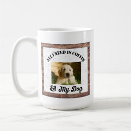 私がおもしろい必要なのはコーヒーと私の犬の写真 コーヒーマグカップ