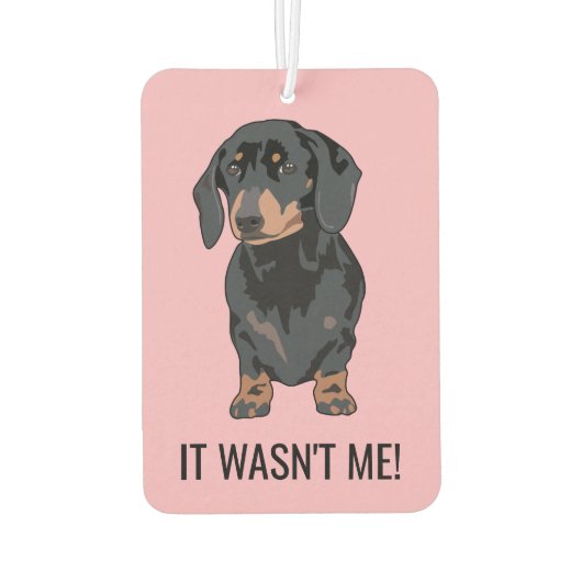 私がおもしろい愛犬のダチュンドじゃなかった カーエアーフレッシュナー (裏面)