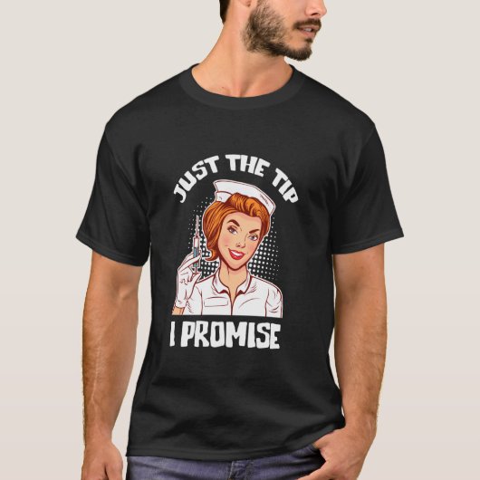 私がおもしろい約束したナース Tシャツ (正面)
