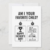 私がお父さんのお気に入り？ 父の日 サンキューカード (正面)