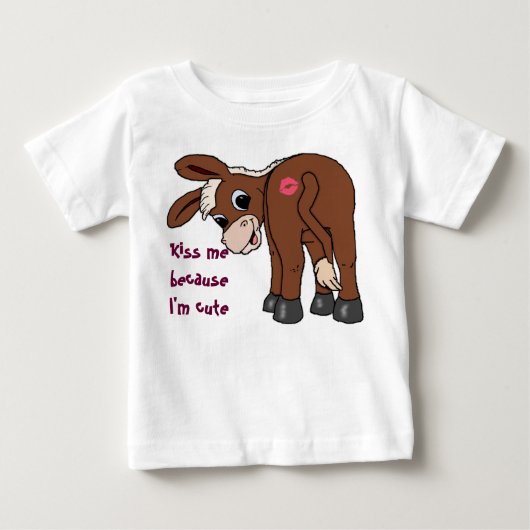 私がかわいいので私に接吻して下さい ベビーTシャツ (正面)