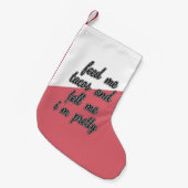 私がかわいらしいことを私にタコスを食べ物を与え、私に言って下さい スモールクリスマスストッキング (正面 (吊り時))