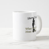 私がここにいます 次の2つの願い ジャンボコーヒーマグカップ (正面右)