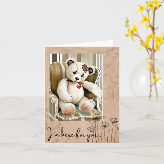 私がここにいるよ... カード (黄色い花)