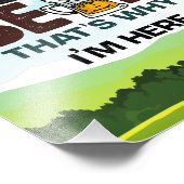 私がここにいる理由はゴルフとビール フォトプリント            (角)