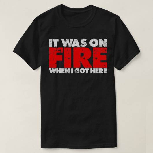 私がここに来た時得は燃えていた Tシャツ (デザイン正面)